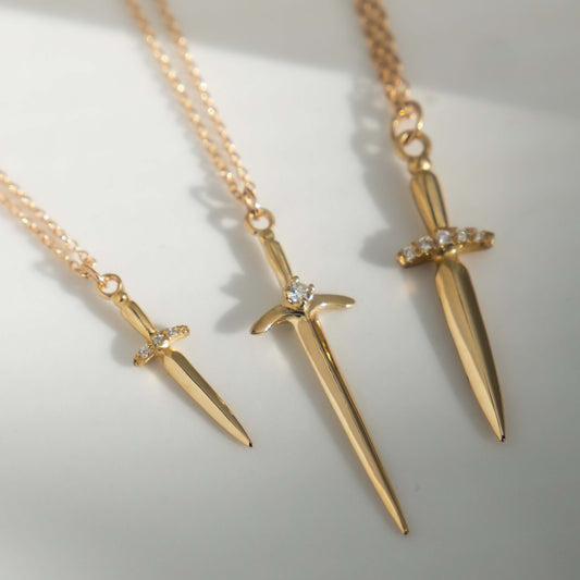 Elfin Sword Necklace - 14k Yellow Gold - Futaba Hayashi