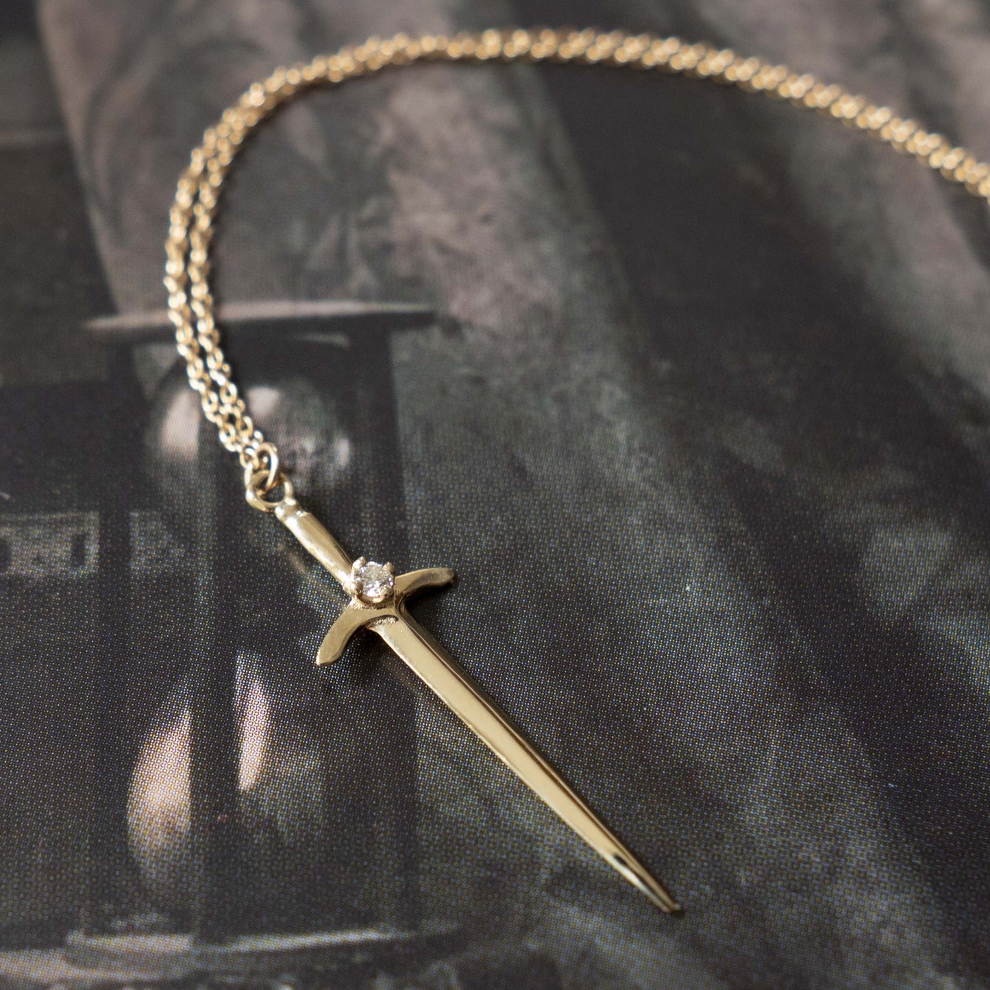 Elfin Sword Necklace - 14k Yellow Gold - Futaba Hayashi
