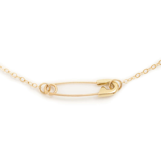 Safety Pin Necklace - 14k yellow gold - Futaba Hayashi