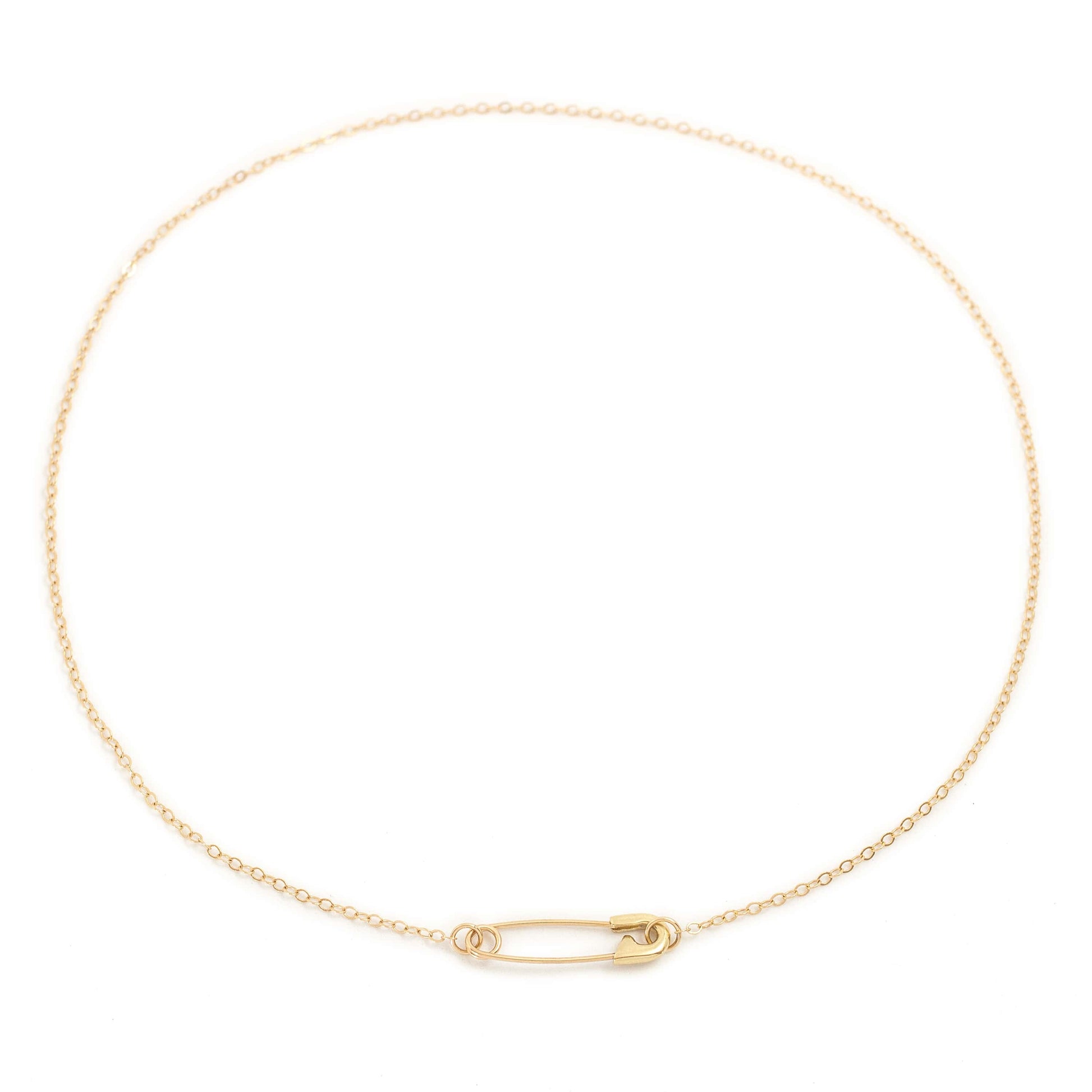 Safety Pin Necklace - 14k yellow gold - Futaba Hayashi
