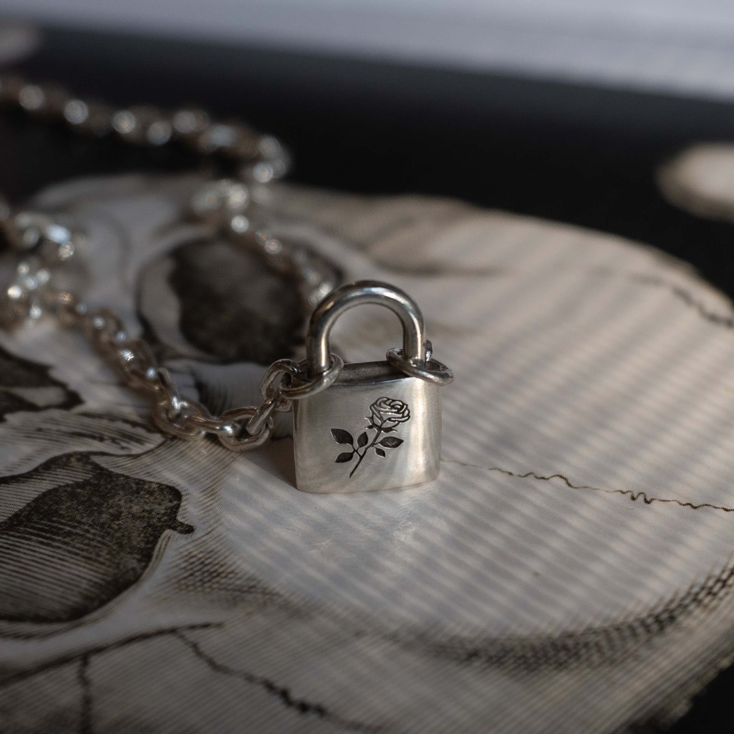 Padlock and Key Necklace - Sterling Silver - Futaba Hayashi