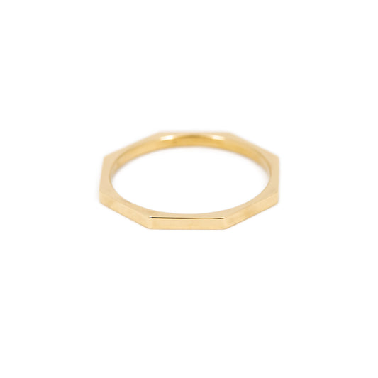 Octagon Ring - 14k yellow gold - Futaba Hayashi