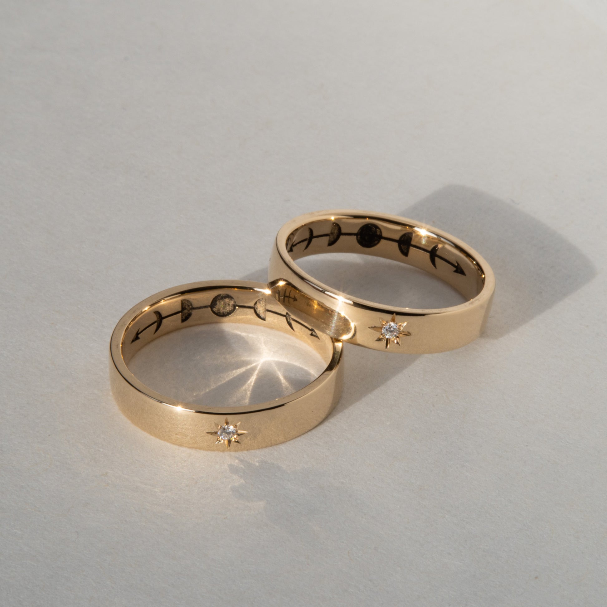 Sun & Moon Ring - 14k yellow gold - Futaba Hayashi
