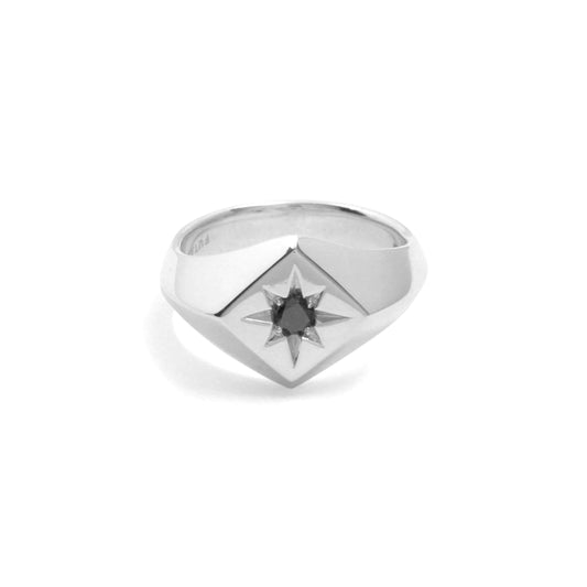 North Star Signet Ring - Sterling Silver - Futaba Hayashi