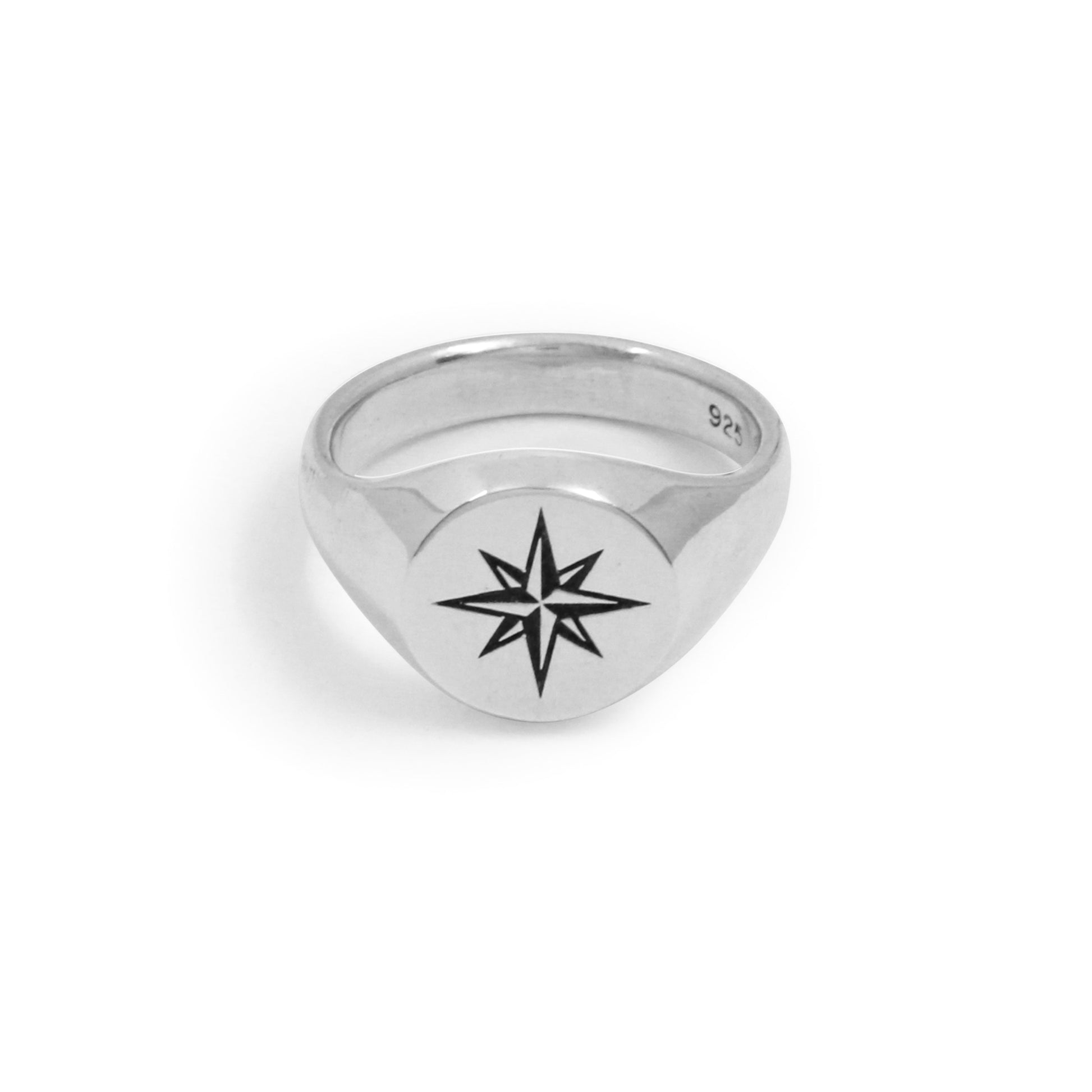 Compass Signet Ring in Sterling Silver - Futaba Hayashi