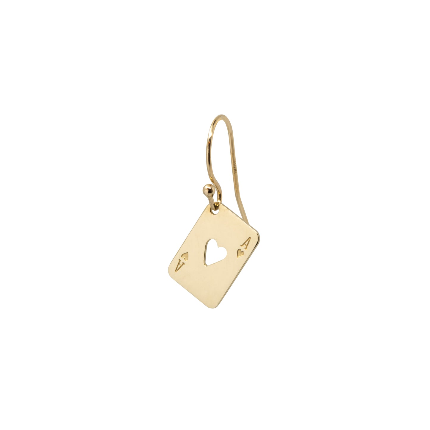 Ace of Heart Earring - 14K Yellow Gold - Futaba Hayashi