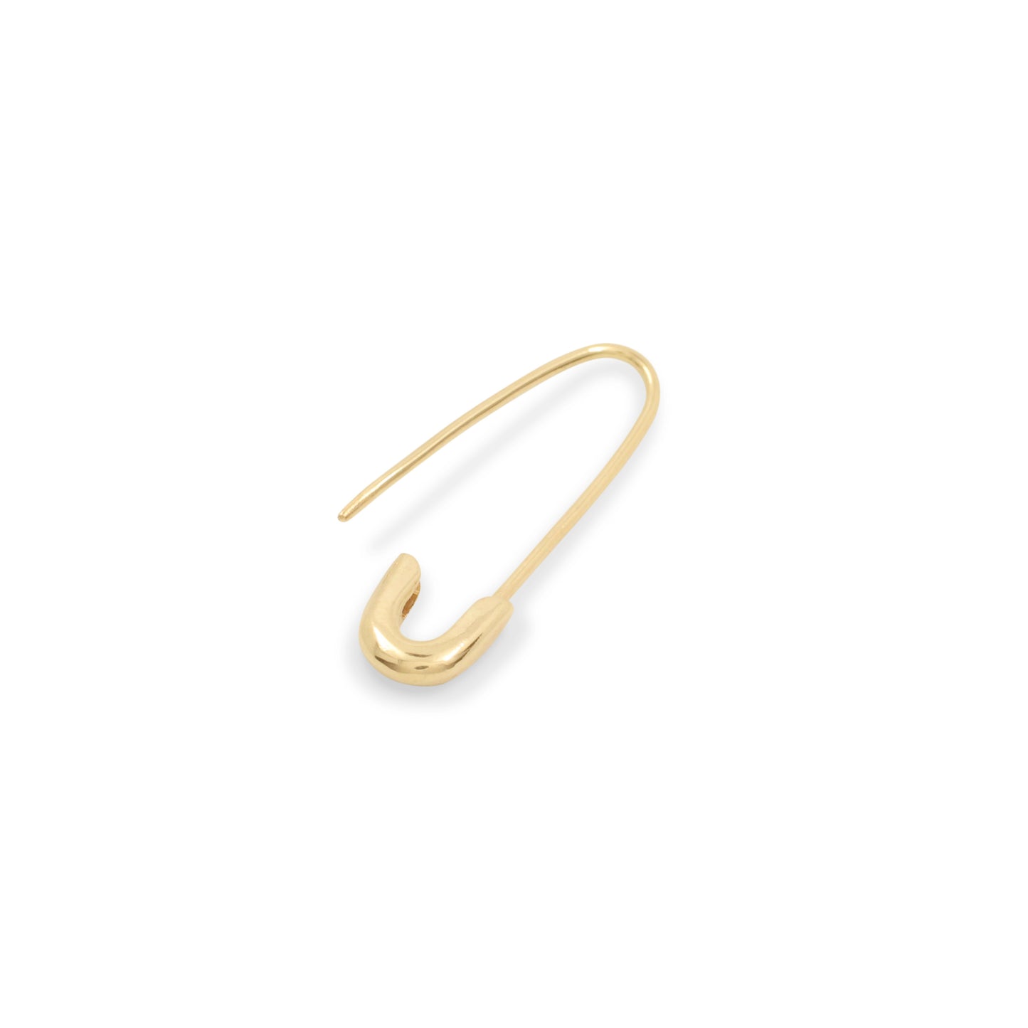 Gold Minimal Safety Pin Earring - Futaba Hayashi