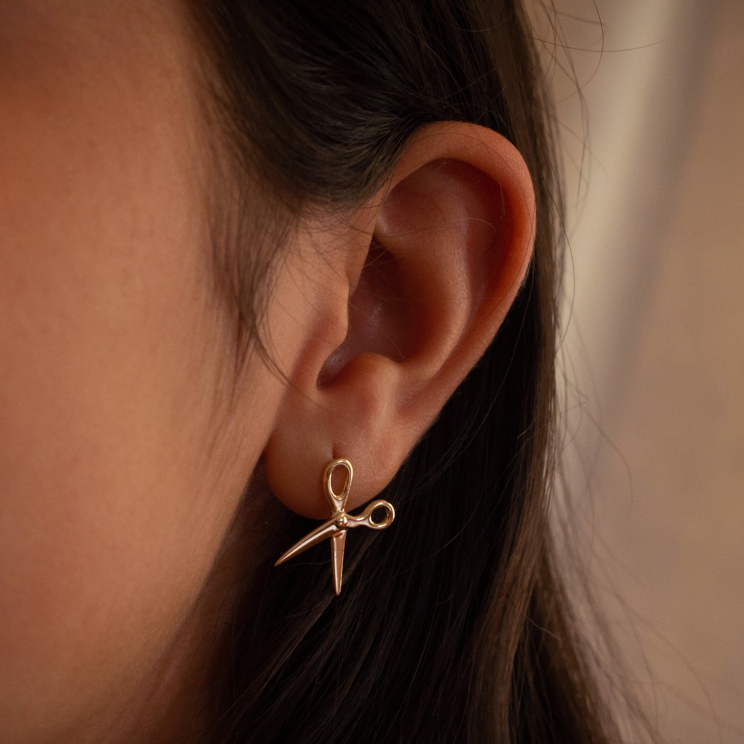 Scissor Earring 14K Yellow Gold - Futaba Hayashi