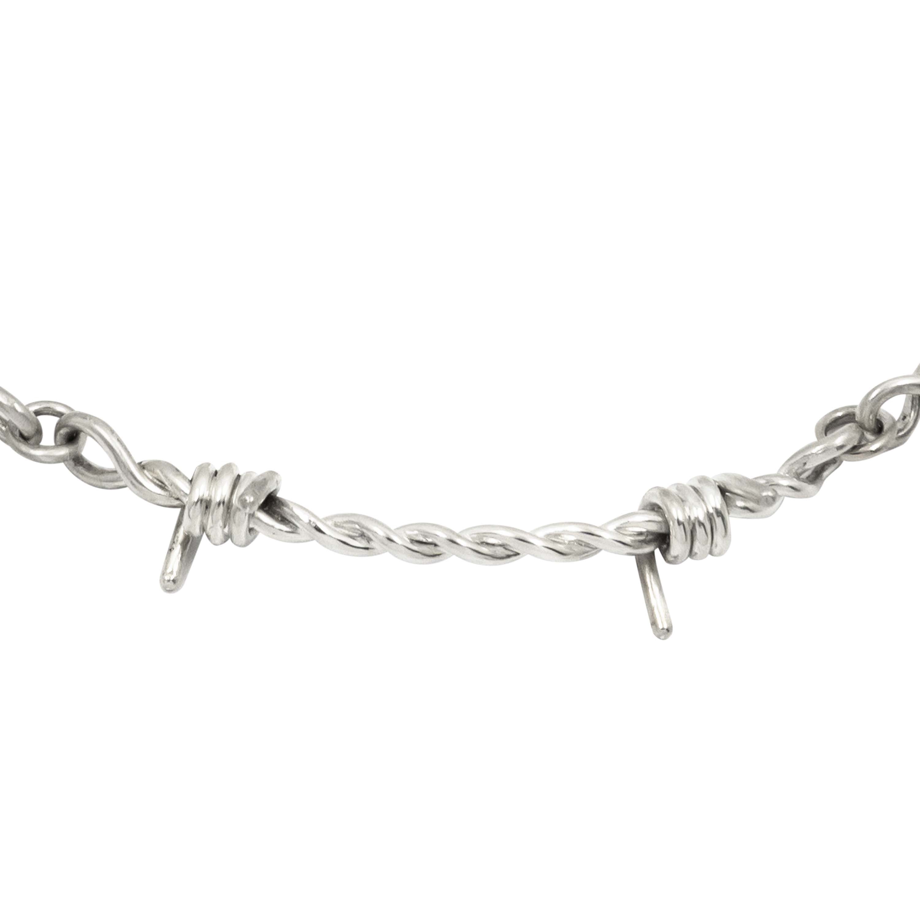 Royal Chain Silver Bar Fringe Choker AGRC13415-18