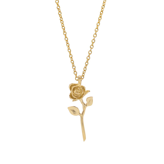 Devotion - Rose Necklace in 14k Yellow Gold - Futaba Hayashi