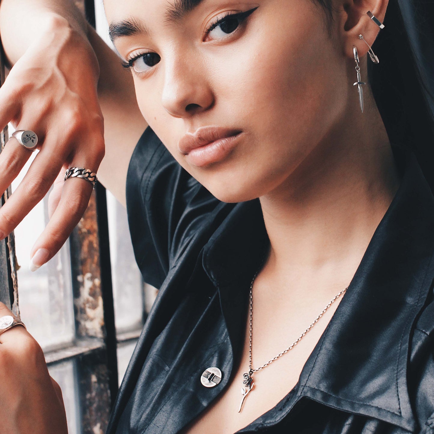 Devotion - Rose Necklace In Sterling Silver - Futaba Hayashi