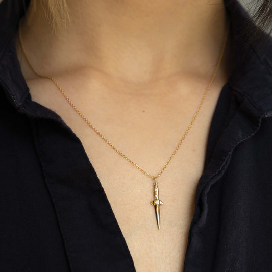 Switchblade Necklace - 14k Yellow Gold - Futaba Hayashi