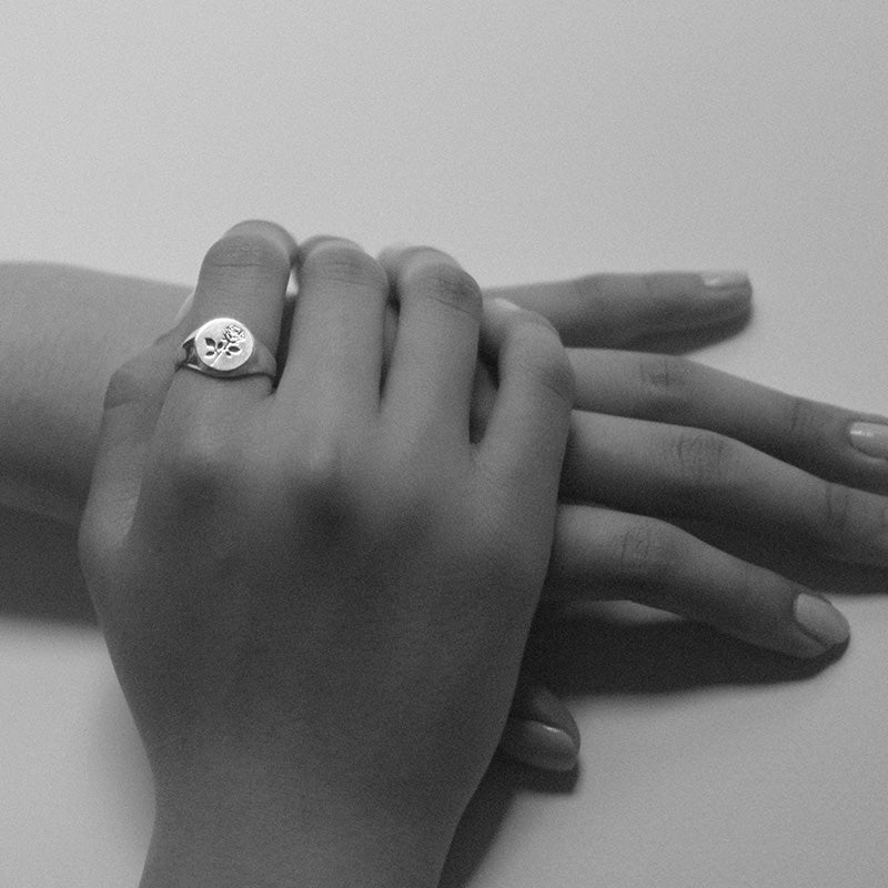 Rose Signet Ring in Sterling Silver - Futaba Hayashi