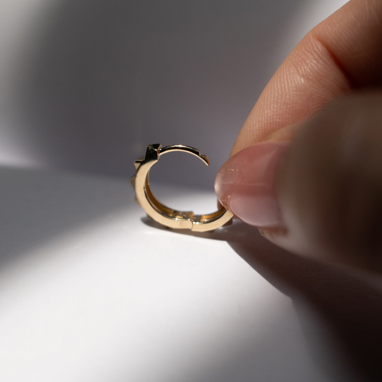 Debbie Hoop Earring - 14K Yellow Gold