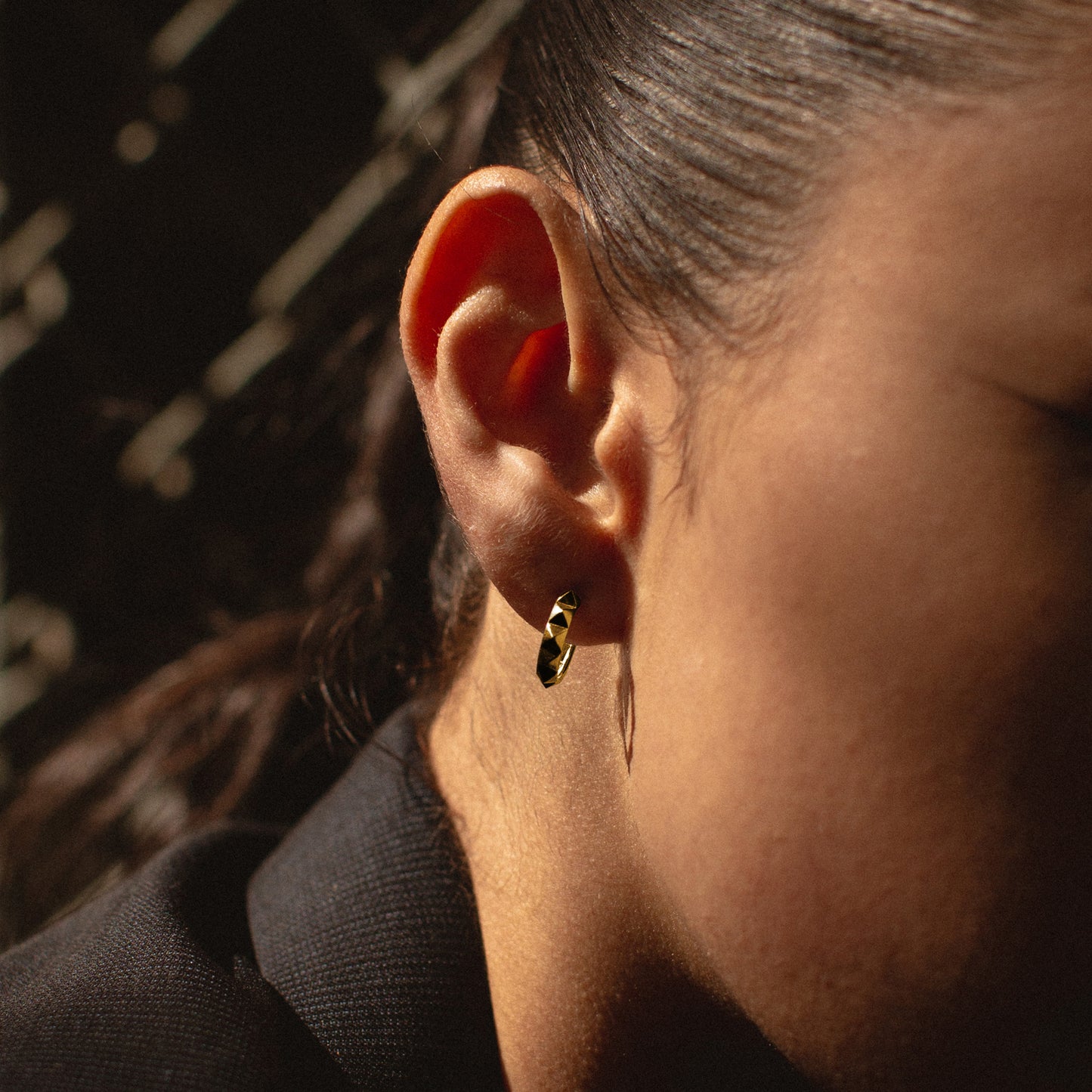 Debbie Hoop Earring - 14K Yellow Gold