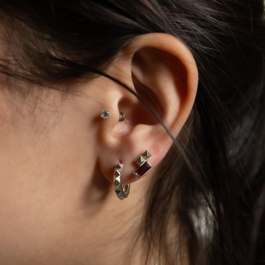 Debbie Huggie Hoops - Sterling Silver