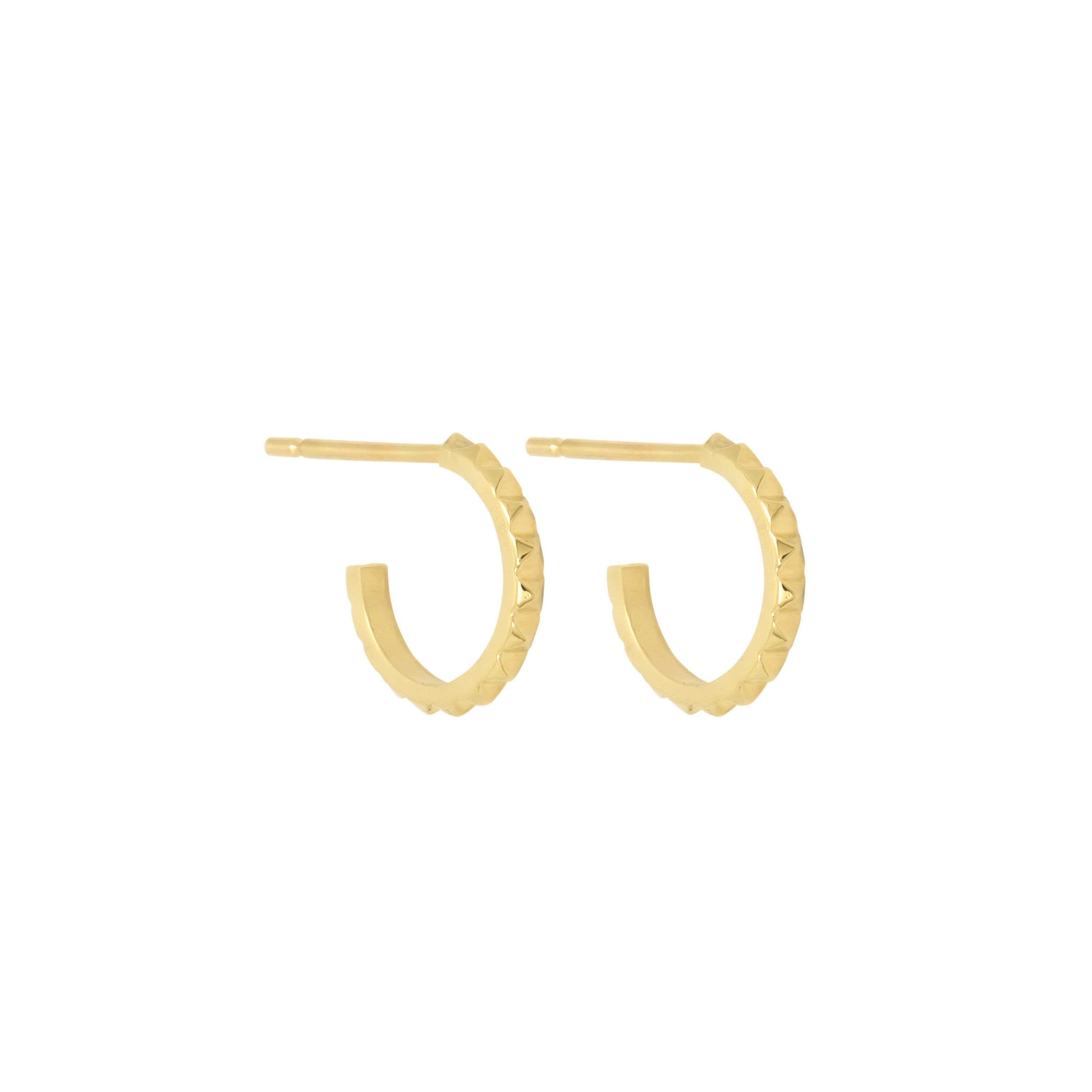 Pyramid Hoop Earrings - Gold – Cernucci