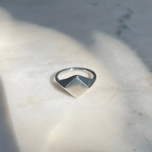 Blank Signet Ring Prototype in Sterling Silver - Futaba Hayashi