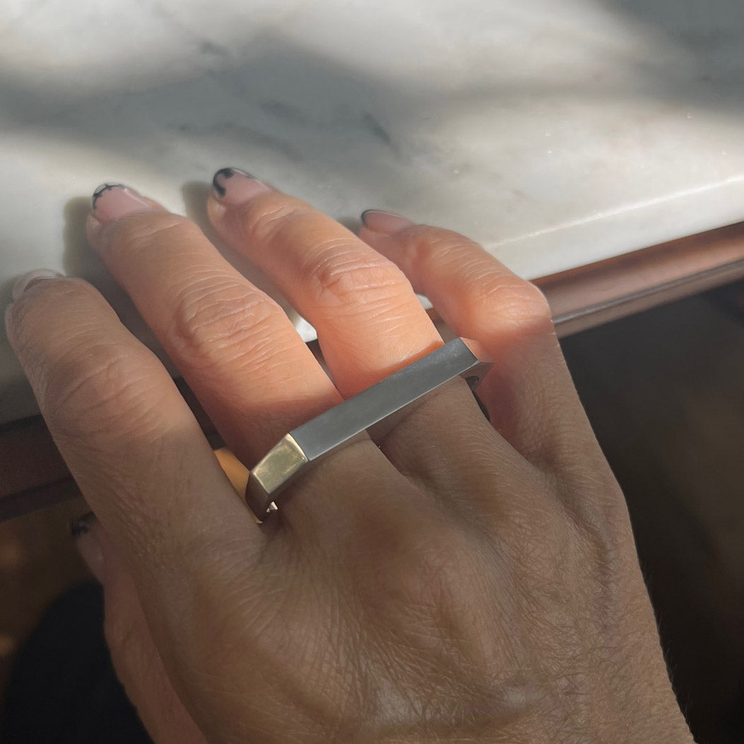 Double Finger Ring - Sterling Silver - Futaba Hayashi