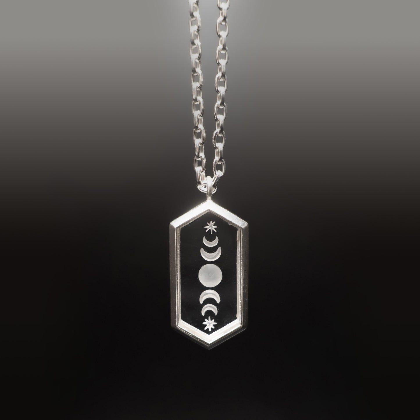 Quartz Intaglio Necklace - Sterling Silver