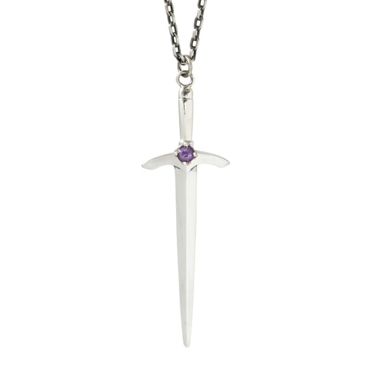 Large Sword Necklace with Gems - Sterling Silver - Futaba Hayashi