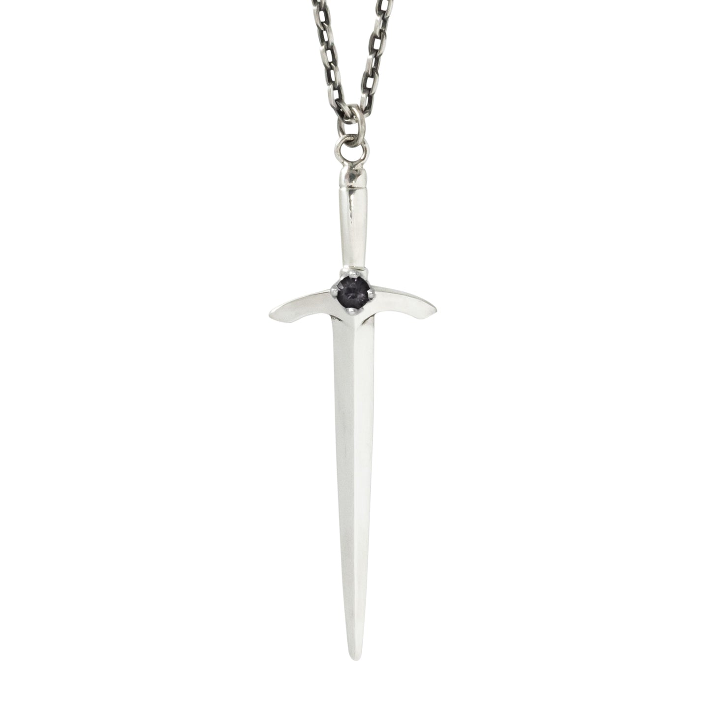 Large Sword Necklace with Gems - Sterling Silver - Futaba Hayashi