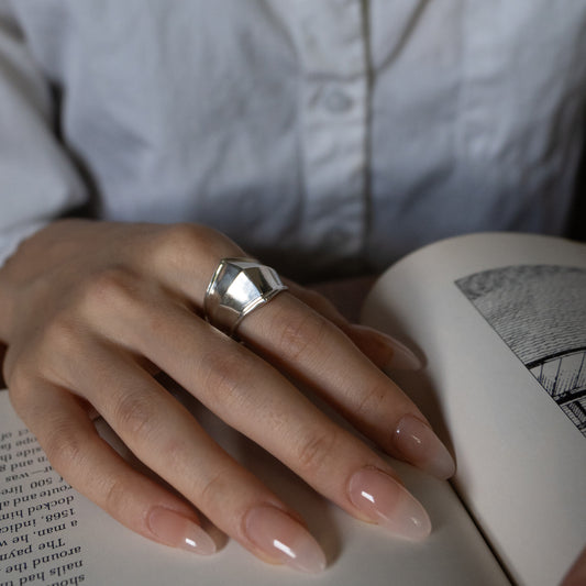 Armor Ring Wide - Sterling Silver