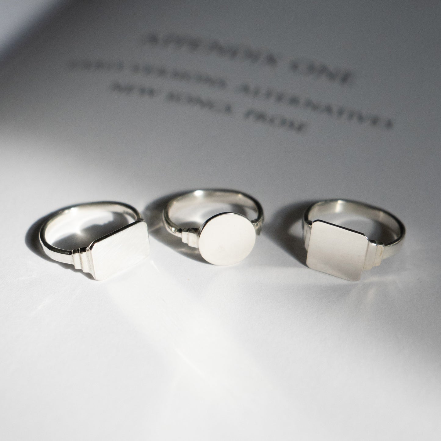 Keepsake Round Signet Ring  - Sterling Silver