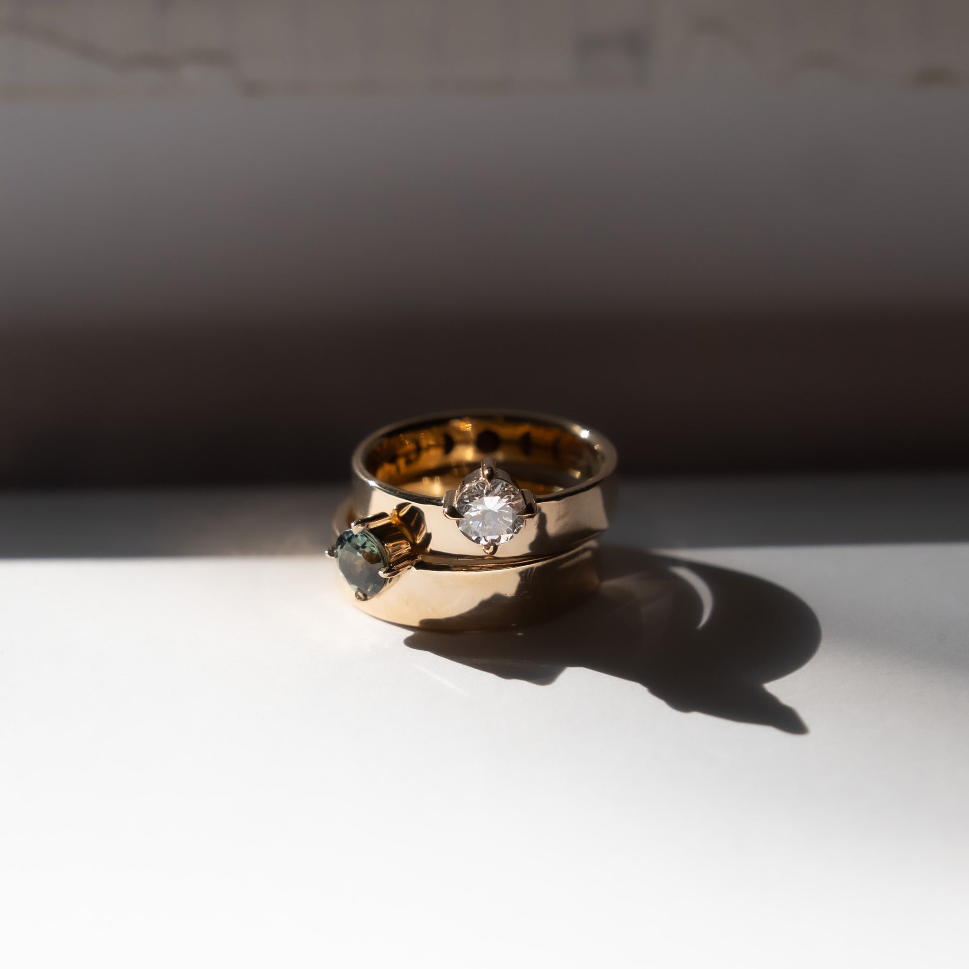 Sunrise Diamond Ring - 14k yellow gold - Futaba Hayashi