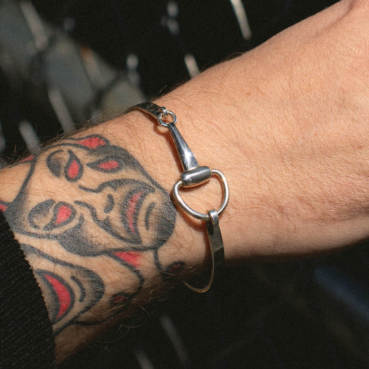 Snaffle Bit Bracelet Large - Sterling Silver