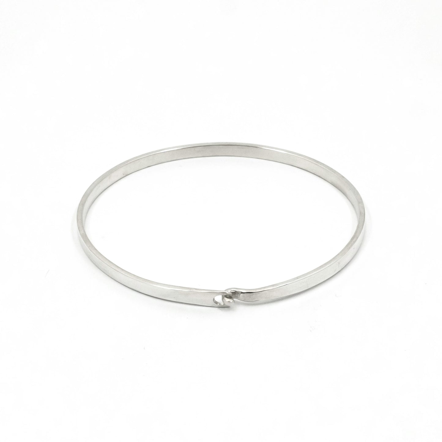 Minimalist Band Bracelet Skinny Flat  - Sterling Silver - Futaba Hayashi