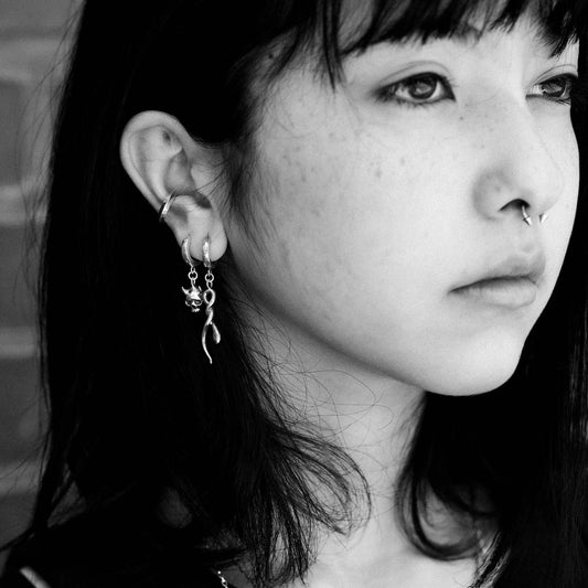 Skull Earring - Sterling Silver - Futaba Hayashi