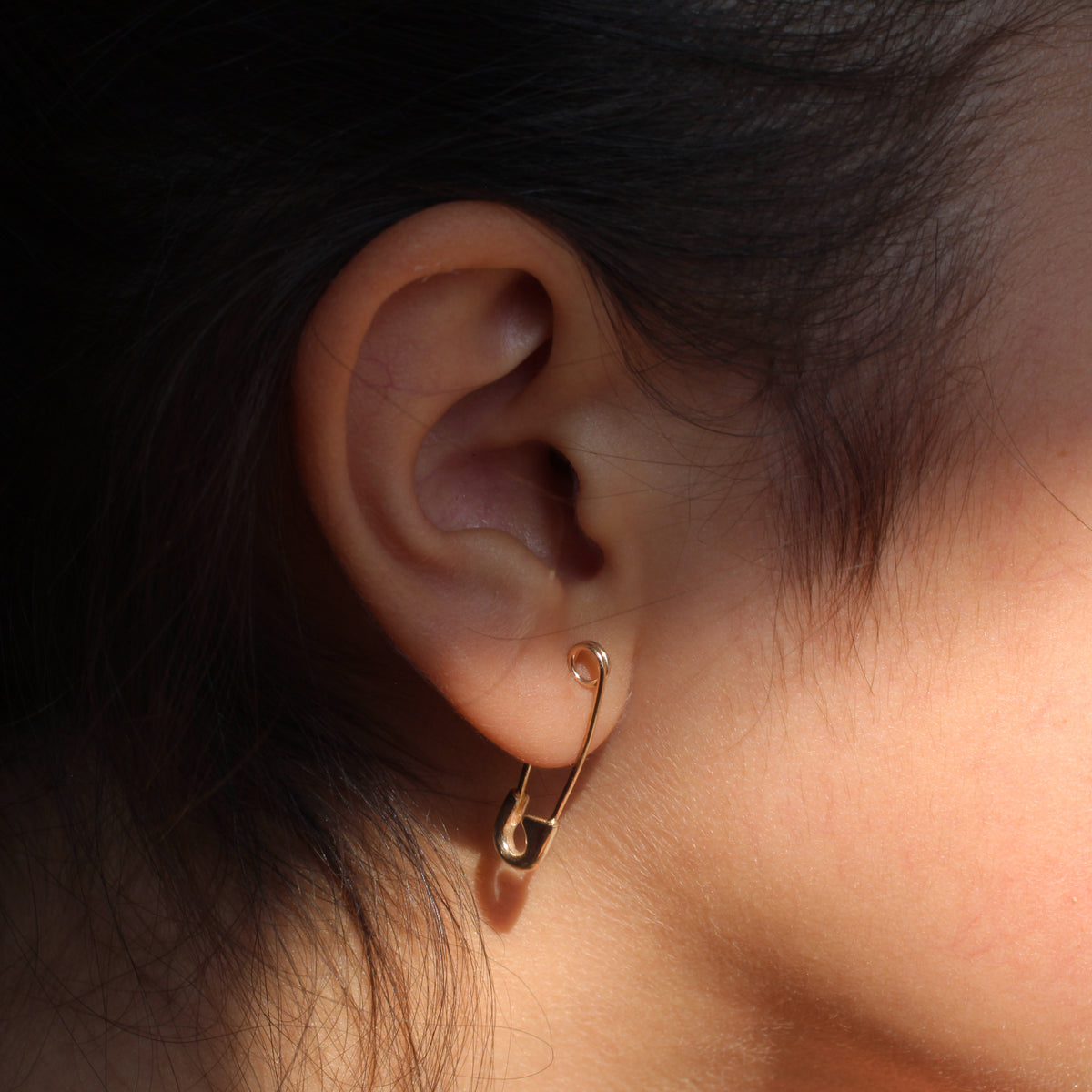Safety Pin Earring (Original) - 14K Yellow Gold - Futaba Hayashi