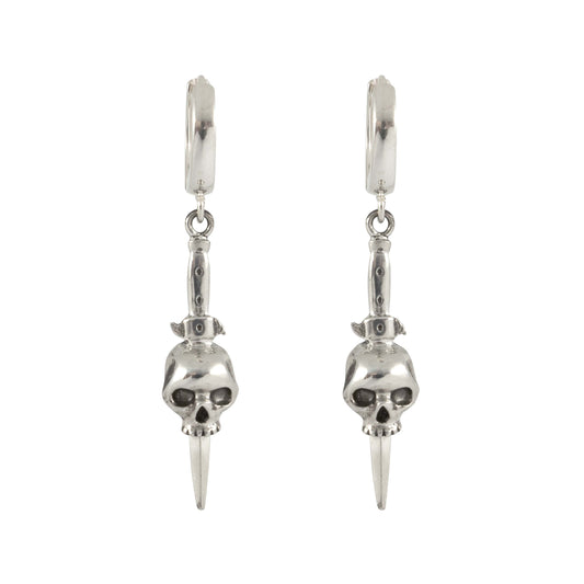 Skull Dagger Earring - Sterling Silver - Futaba Hayashi