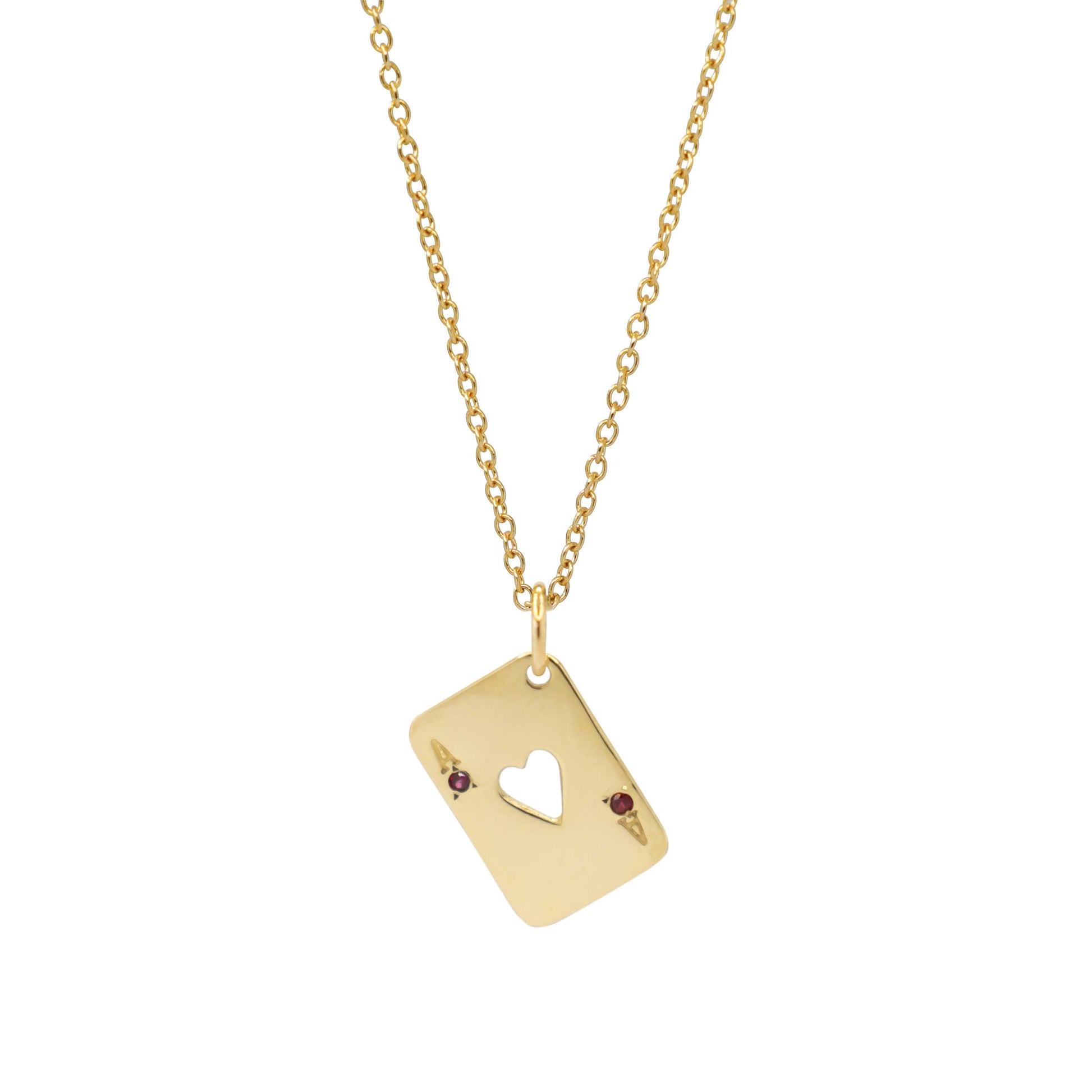 Ace of Heart Necklace - 14k Yellow Gold - Futaba Hayashi