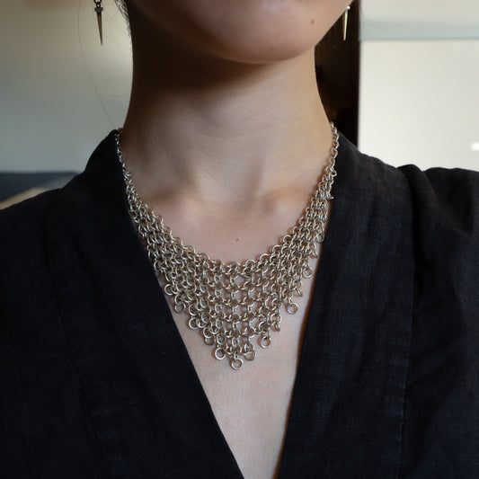Guardian Chainmail Necklace - Sterling Silver