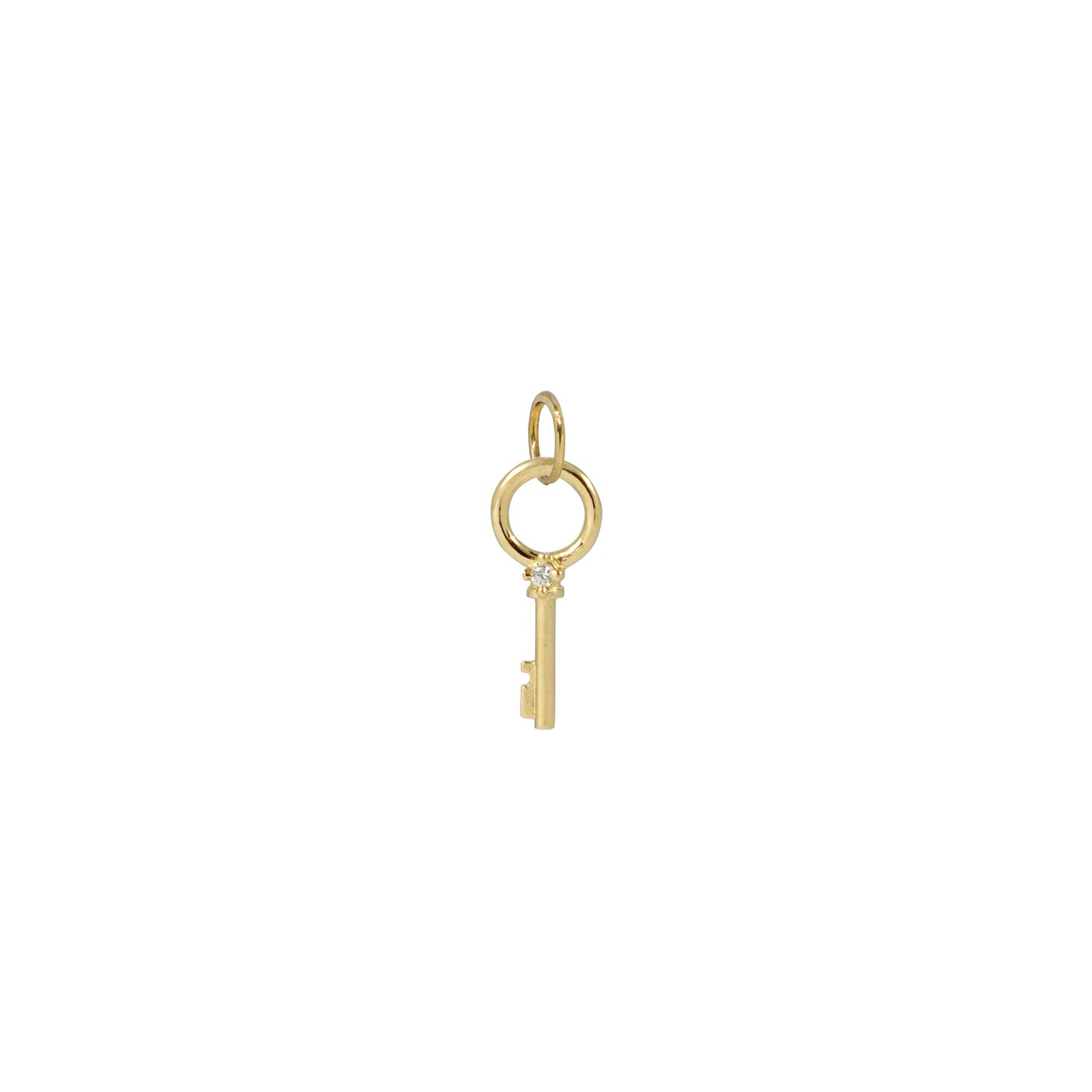 Circle Key Necklace - 14k Yellow Gold