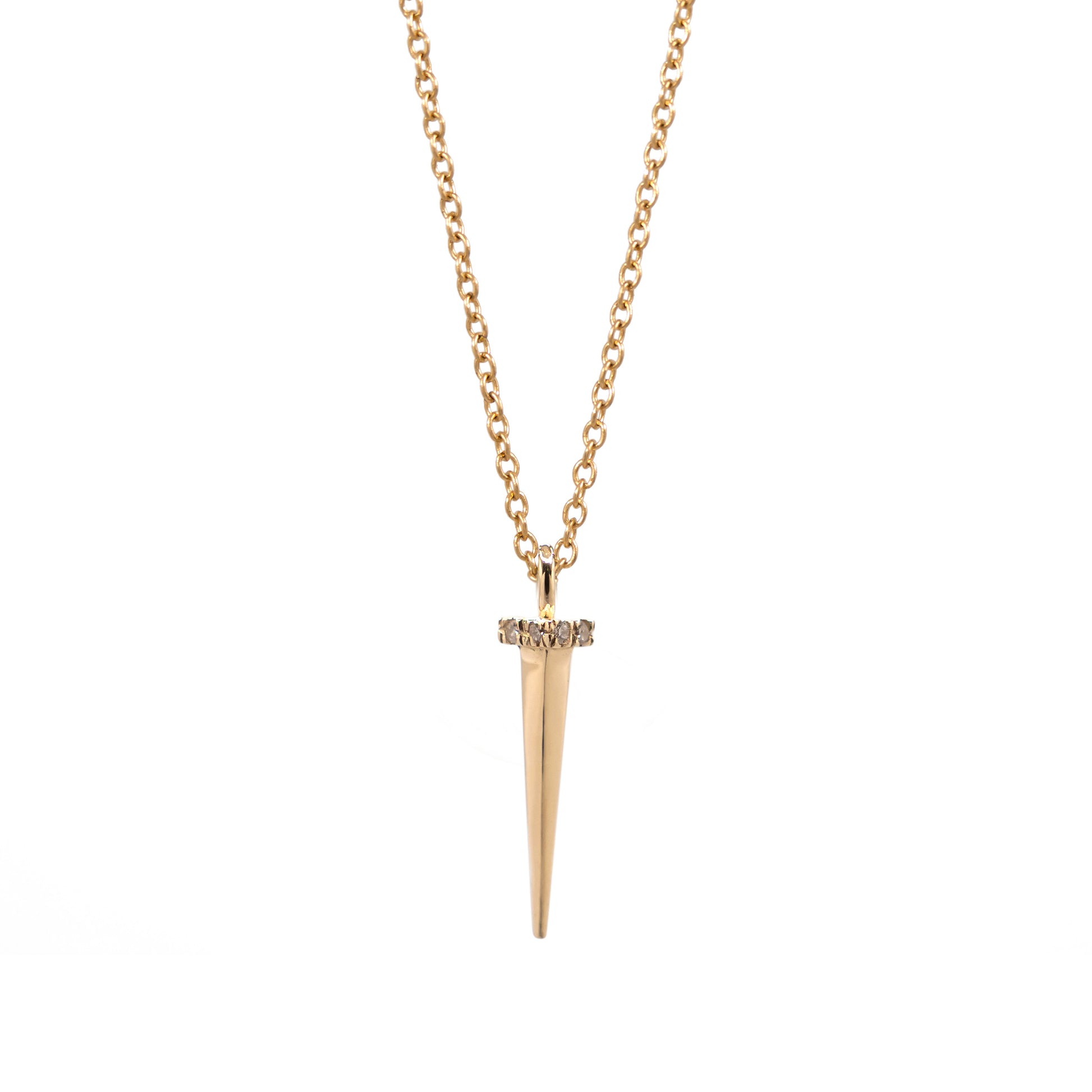 Tough as Nails Diamond Necklace  - 14K Yellow Gold - Futaba Hayashi