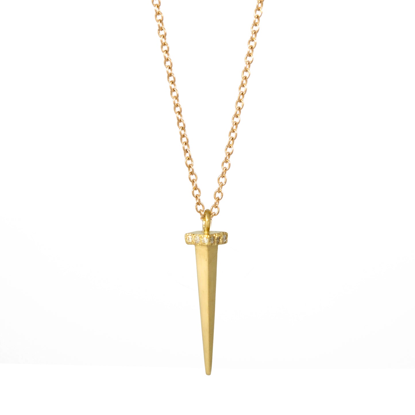 Tough as Nails Diamond Necklace  - 14K Yellow Gold