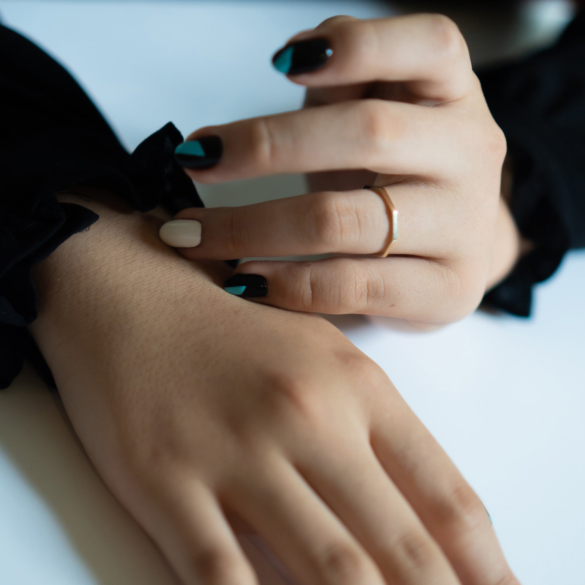 Octagon Ring Skinny  - 14k yellow gold - Futaba Hayashi