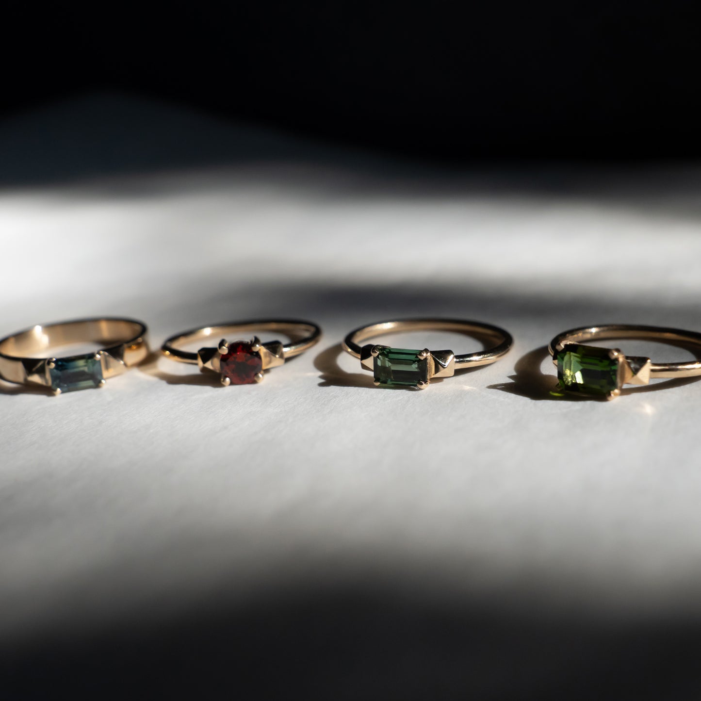 Debbie Dualis Emerald Cut Tourmaline Ring - 14k yellow gold