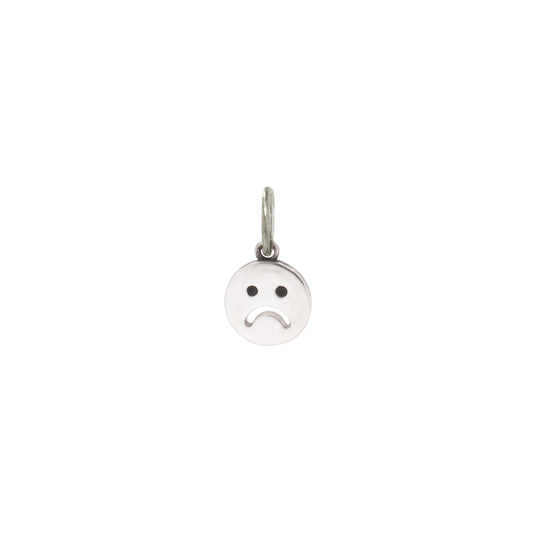 Sad Face Pendant(Charm Only) - Sterling Silver - Futaba Hayashi