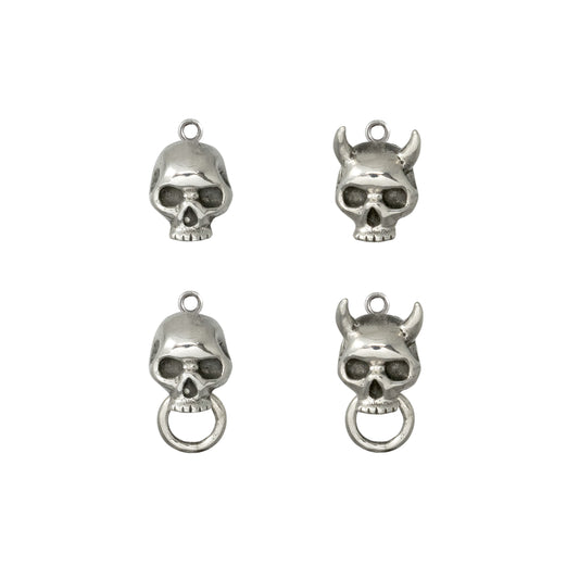 Skull Pendant(Charm Only) - Sterling Silver - Futaba Hayashi