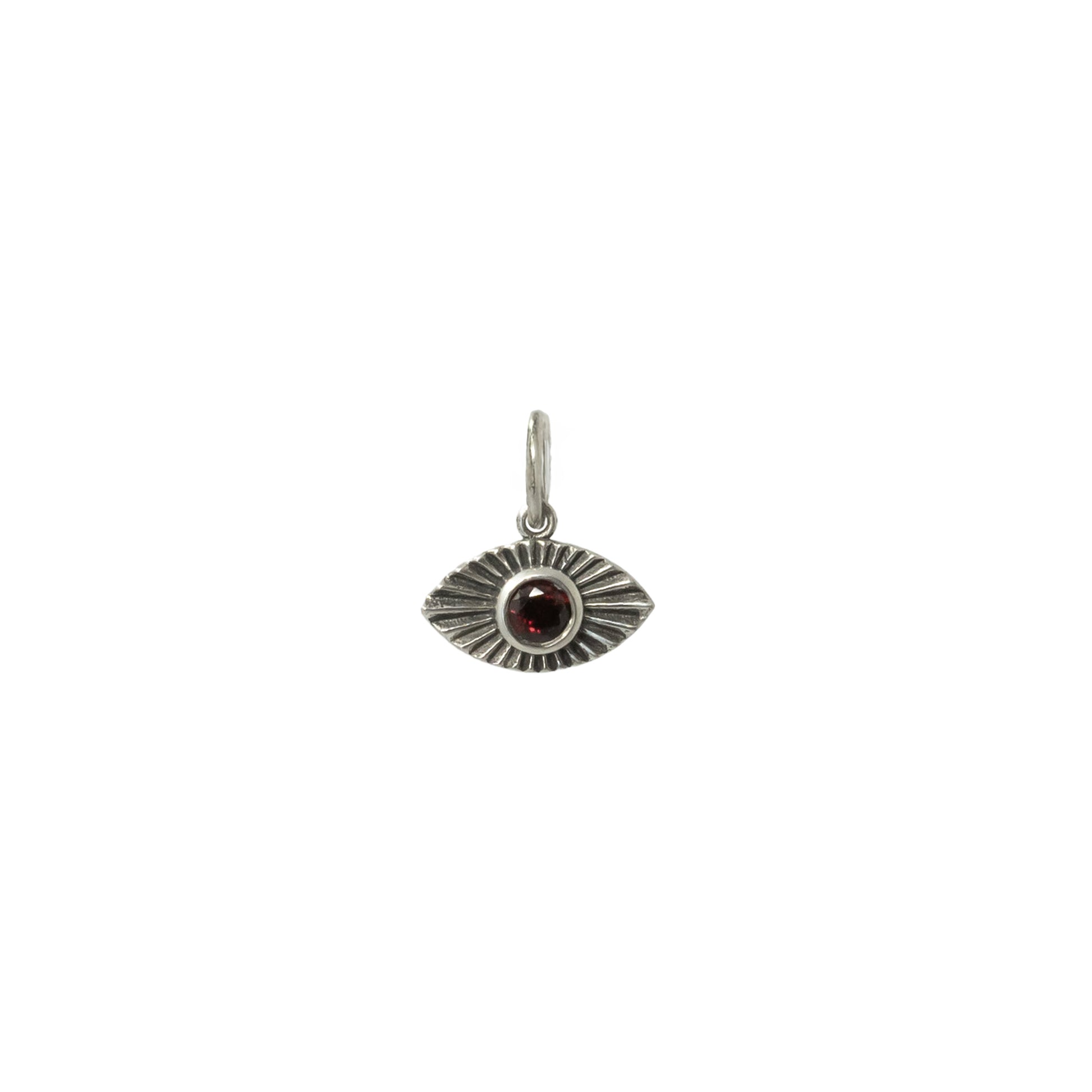 Vision Pendant with Garnet(Charm Only)  - Sterling Silver - Futaba Hayashi