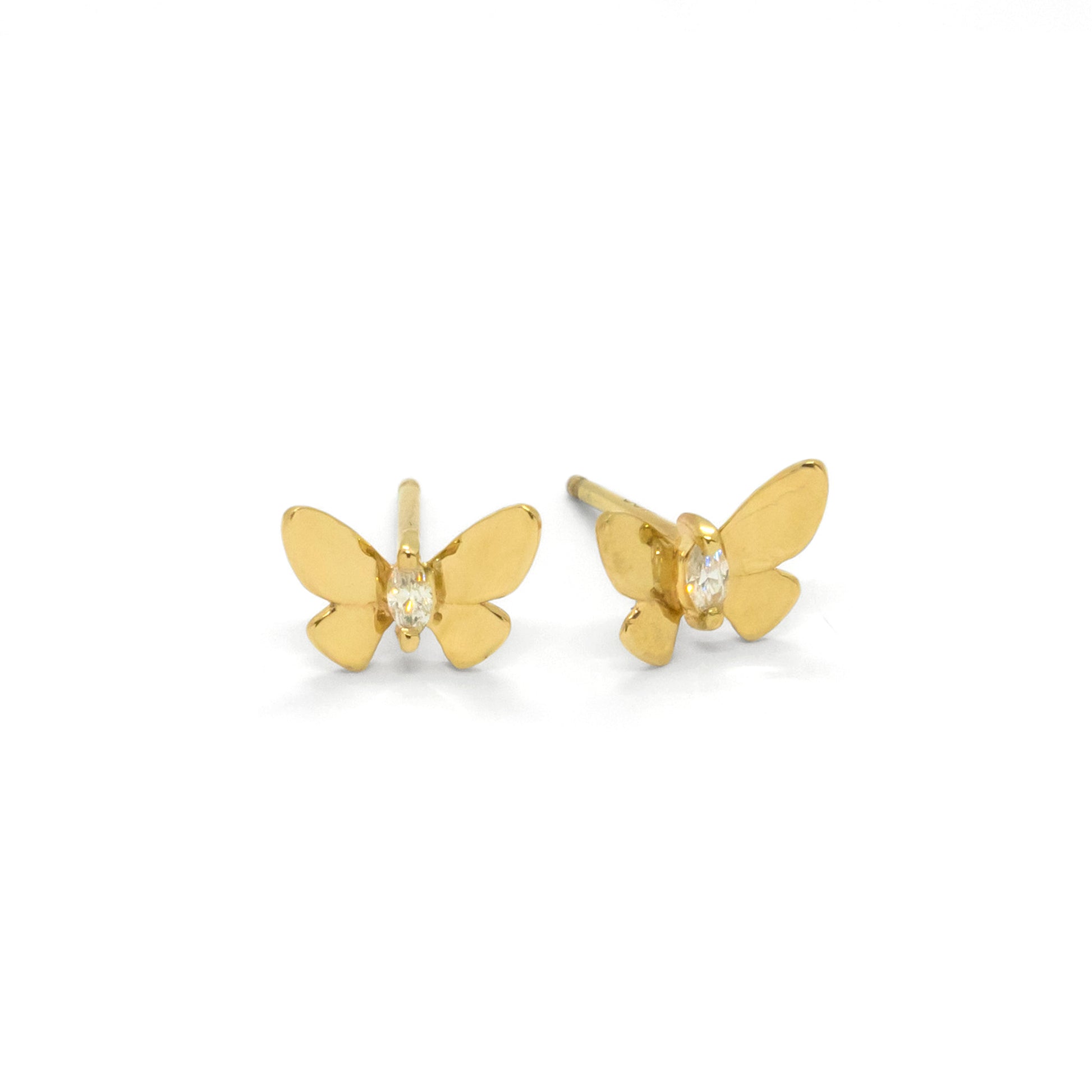 Butterfly Diamond Earring - 14K Yellow Gold - Futaba Hayashi