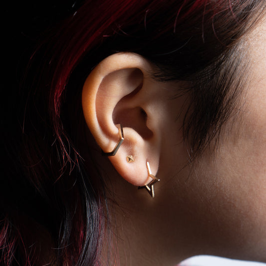 Hex Ear Cuff - 14k Yellow Gold - Futaba Hayashi
