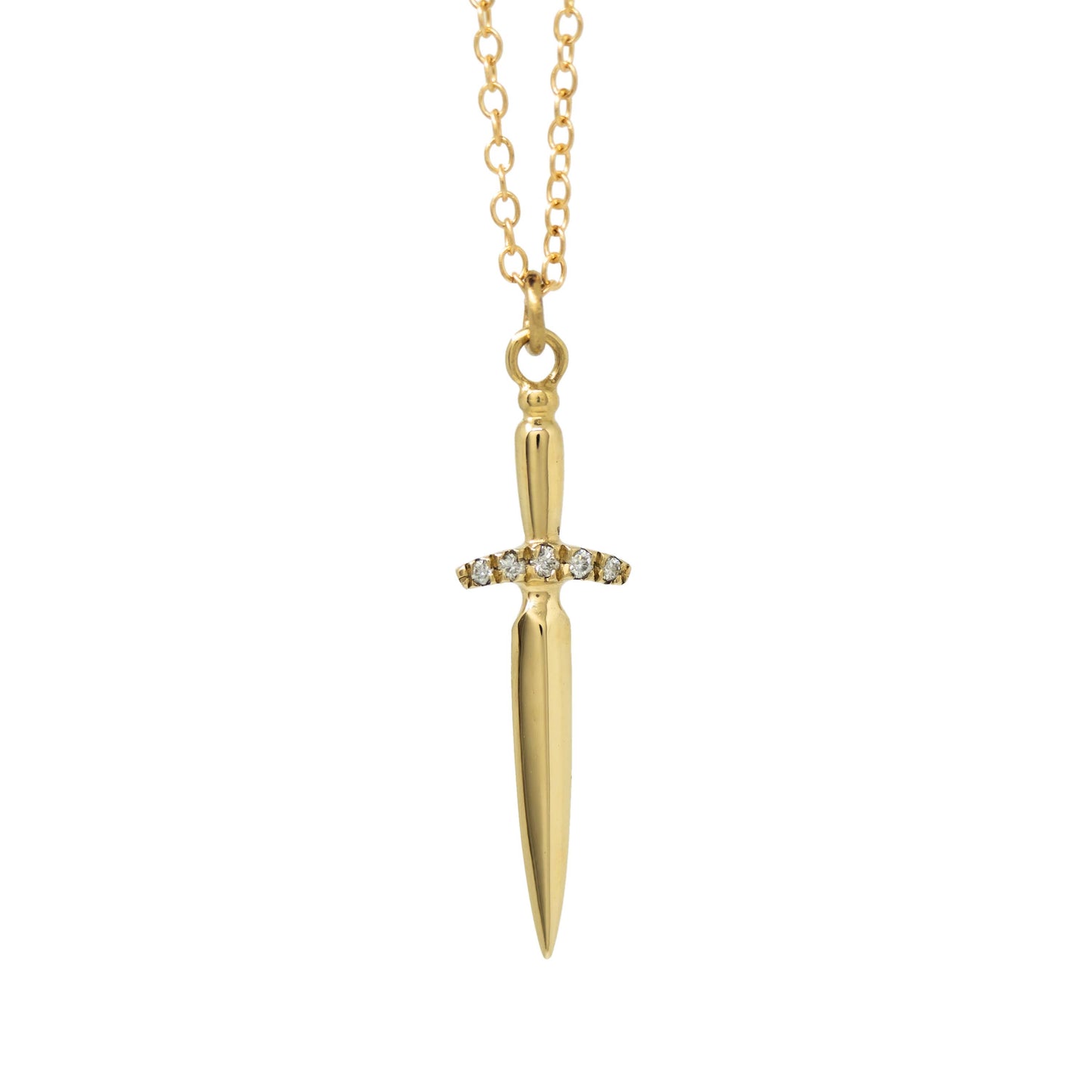 Fairy Dagger Necklace- 14k Yellow Gold - Futaba Hayashi