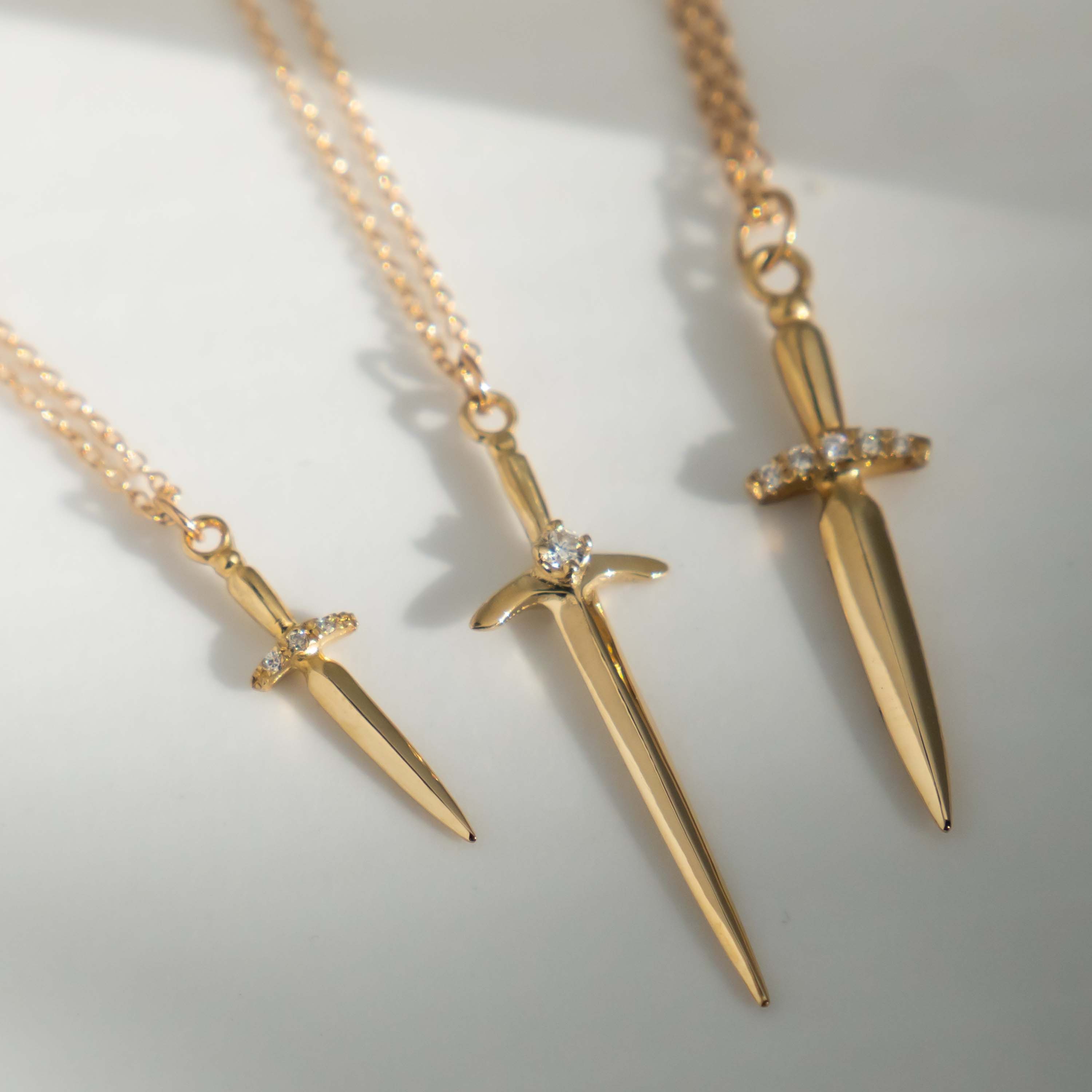 14k gold outlet sword pendant