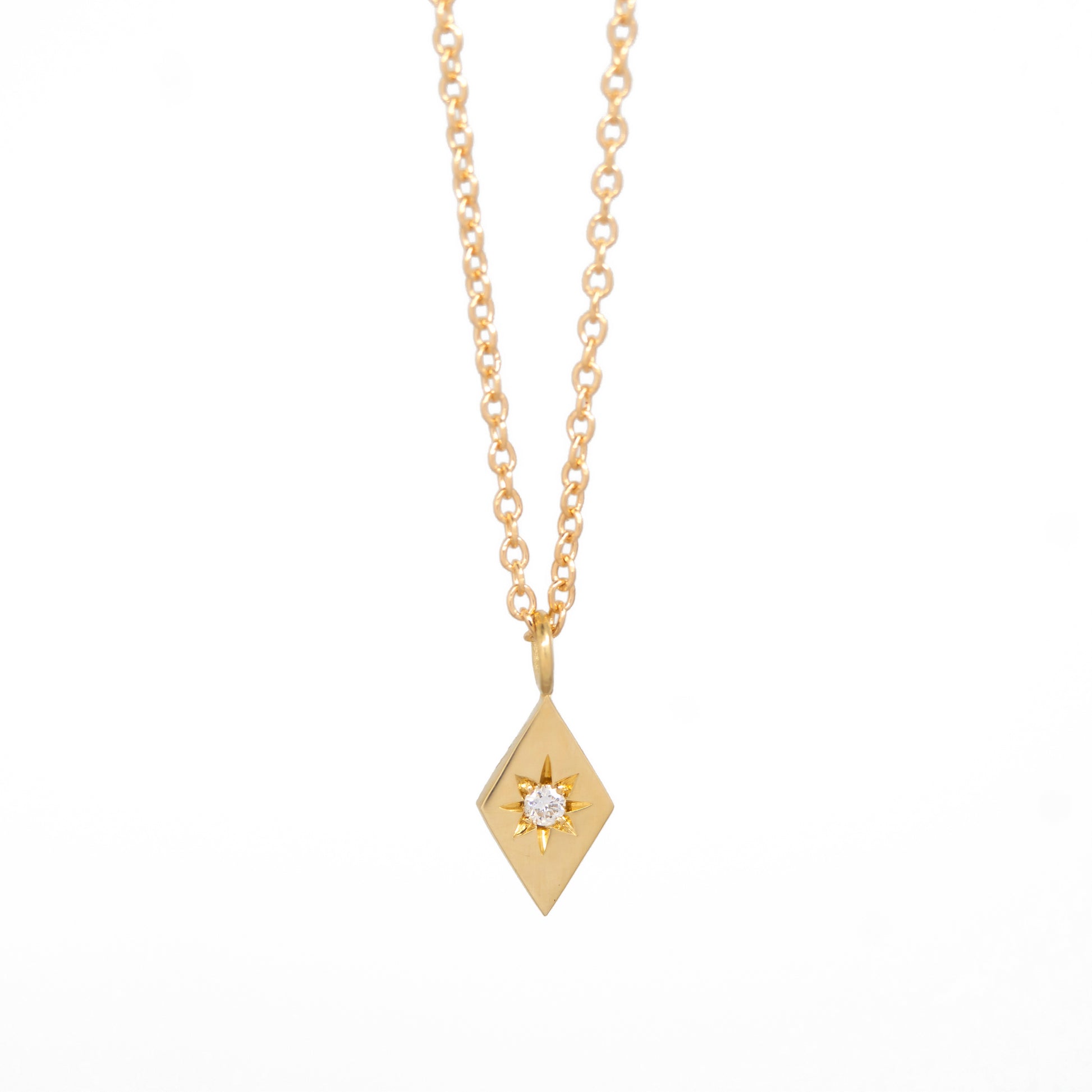 Diamond North Star Necklace - 14k Yellow Gold - Futaba Hayashi