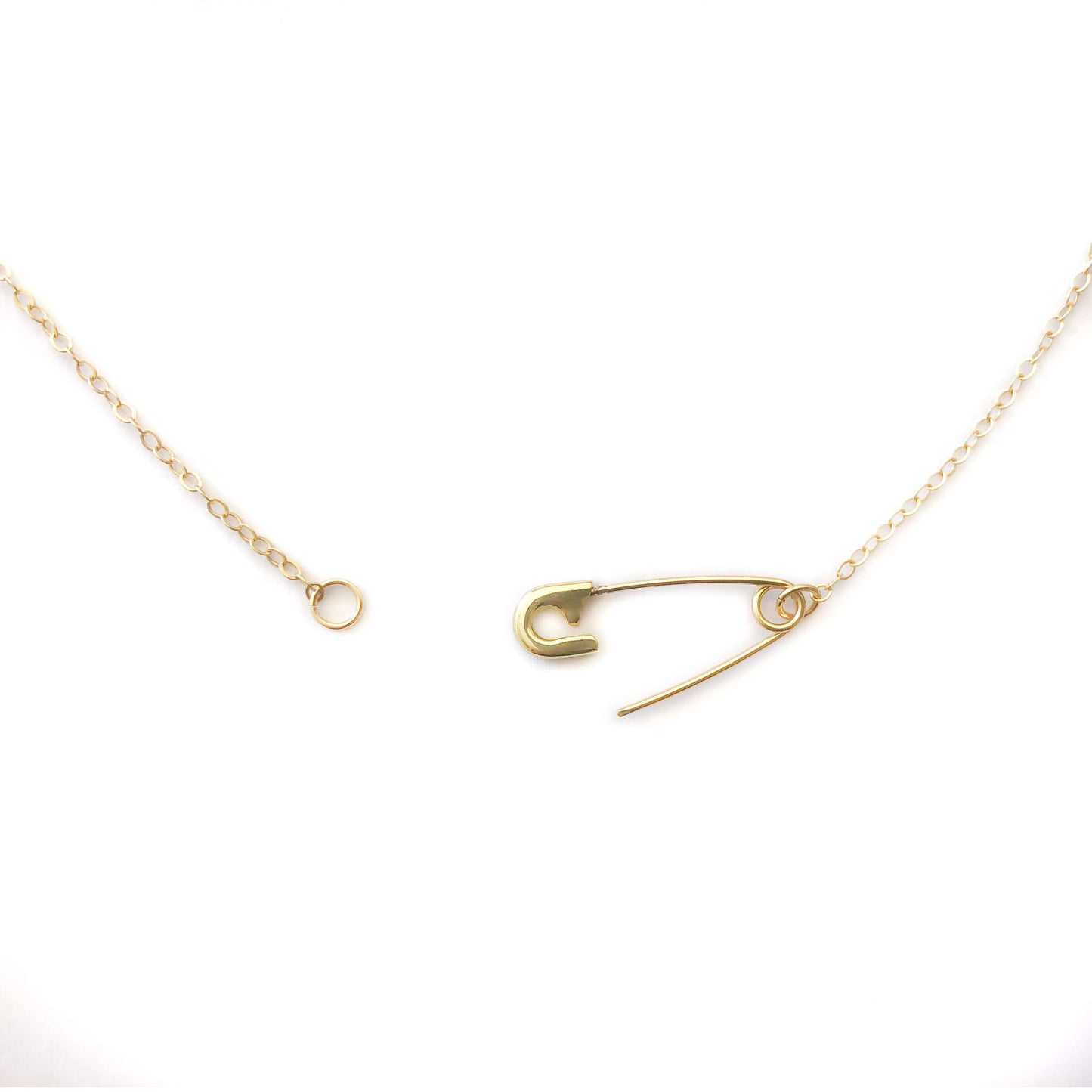 Safety Pin Necklace - 14k yellow gold - Futaba Hayashi